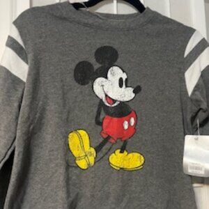 NWT Authentic Disney Distressed Mickey Mouse Sweatshirt Size XS